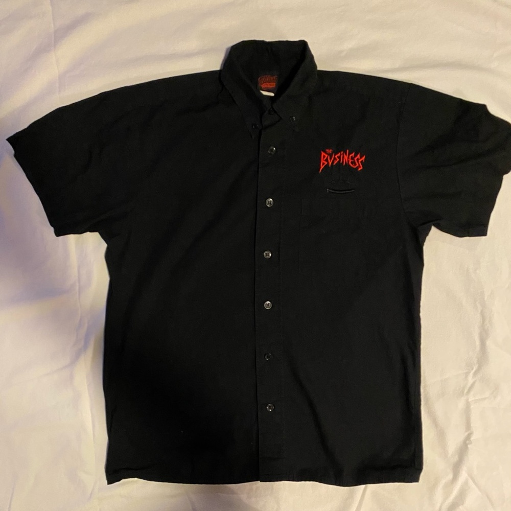 The Business English punk band button up shirt